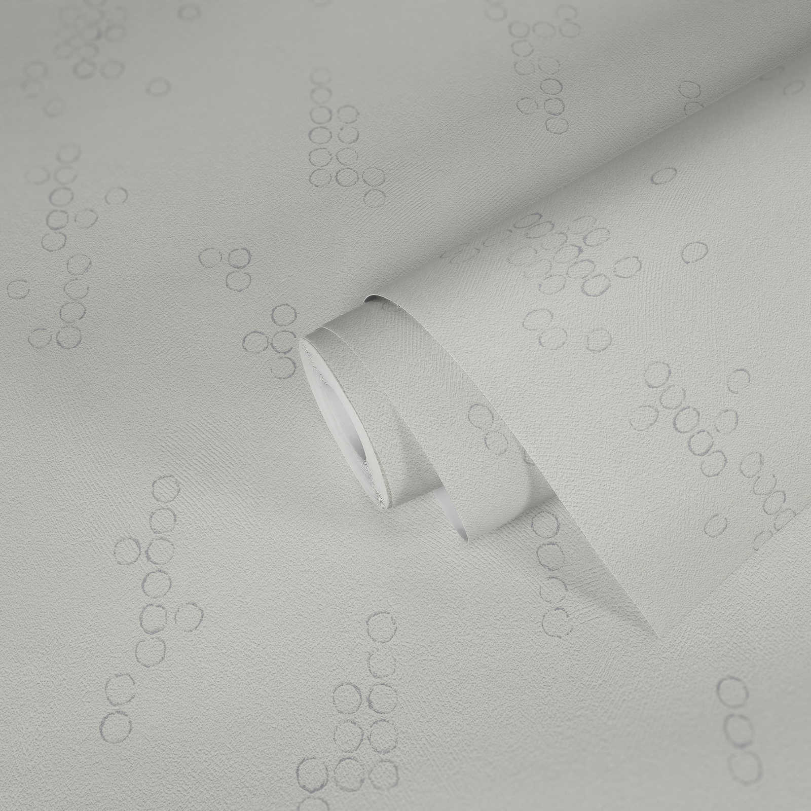             Tapete modernes Punkt-Muster & Struktureffekt – Weiß
        