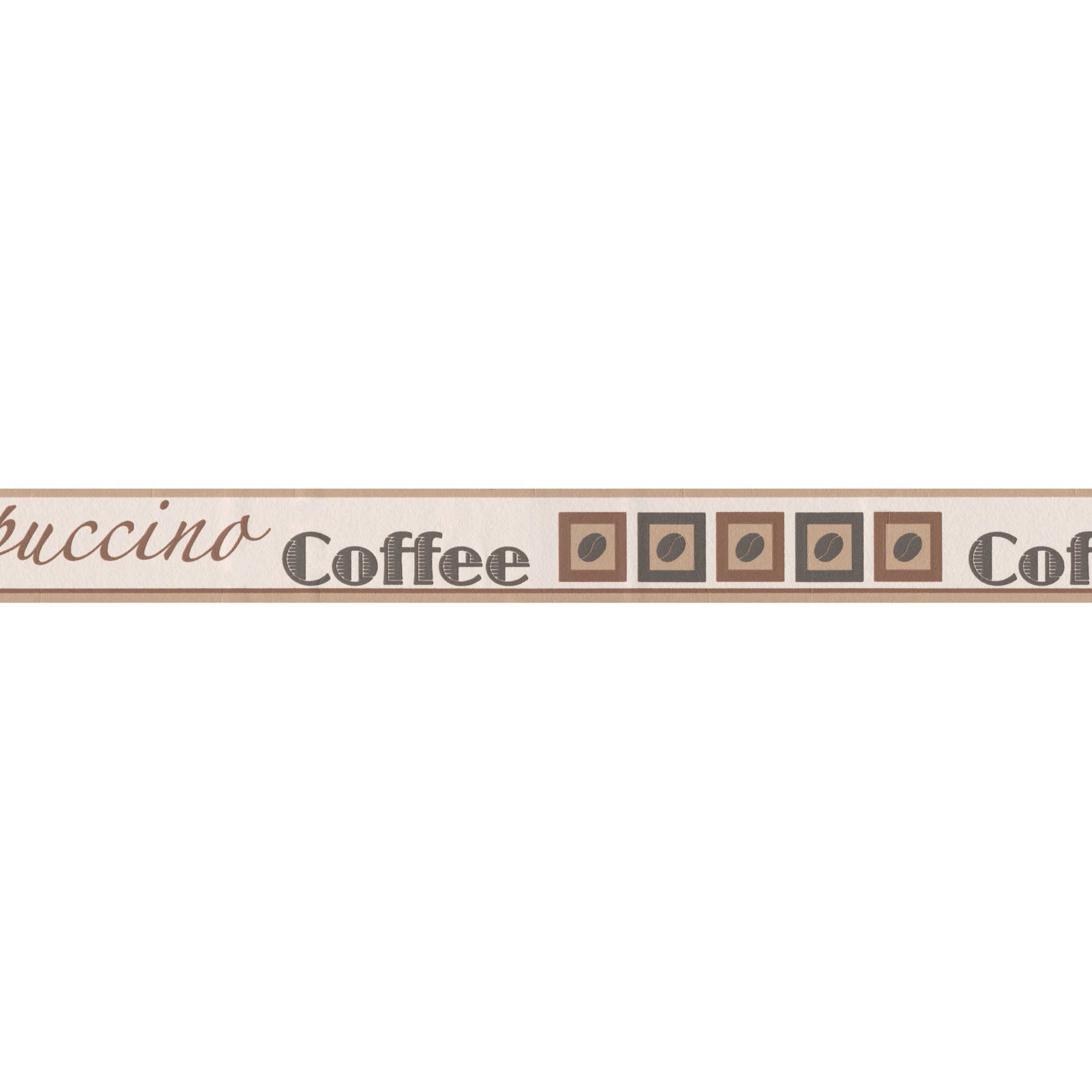 Borte mit Kaffee-Motiv und Typographie für die Küche – Braun, Beige, Creme
