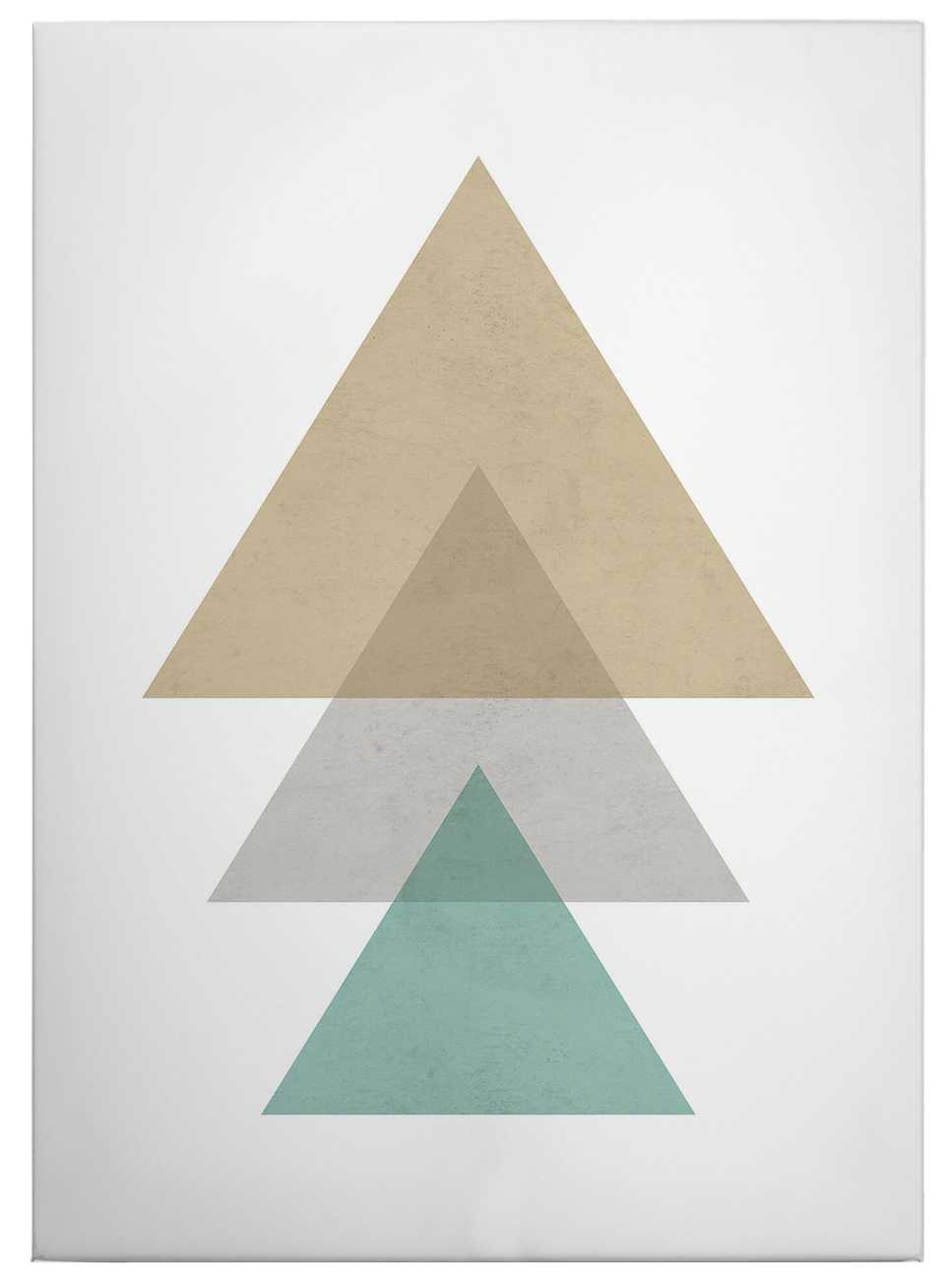             Leinwandbild Muster aus Dreiecken – 0,50 m x 0,70 m
        