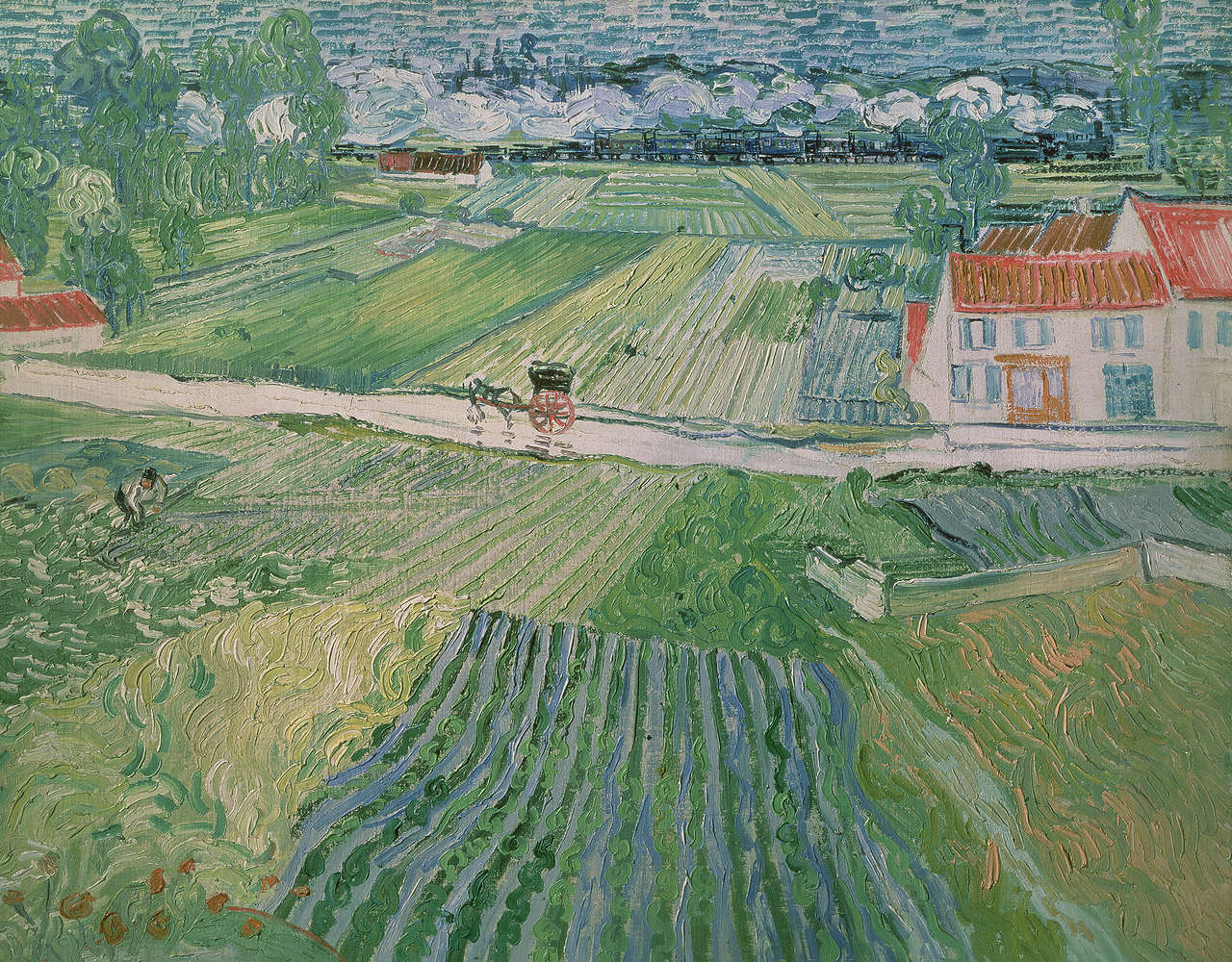             Fototapete "Landschaft bei Auvers nach dem Regen" von Vincent van Gogh
        