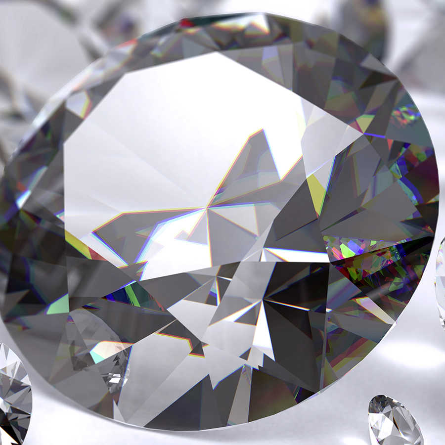 Fototapete großer Diamant – Perlmutt Glattvlies
