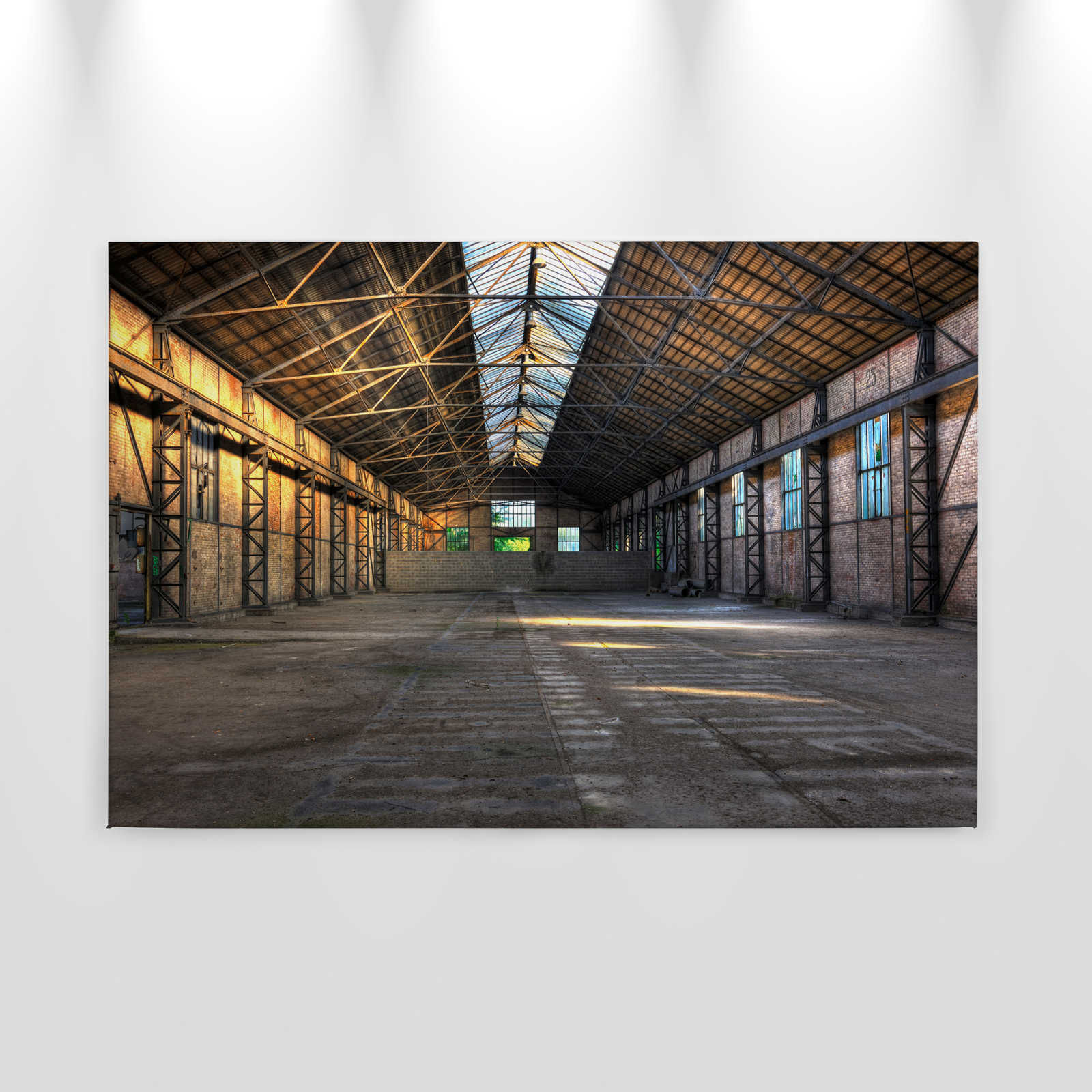             Leinwand mit verlassener Industriehalle mit 3D-Effekt – 0,90 m x 0,60 m
        