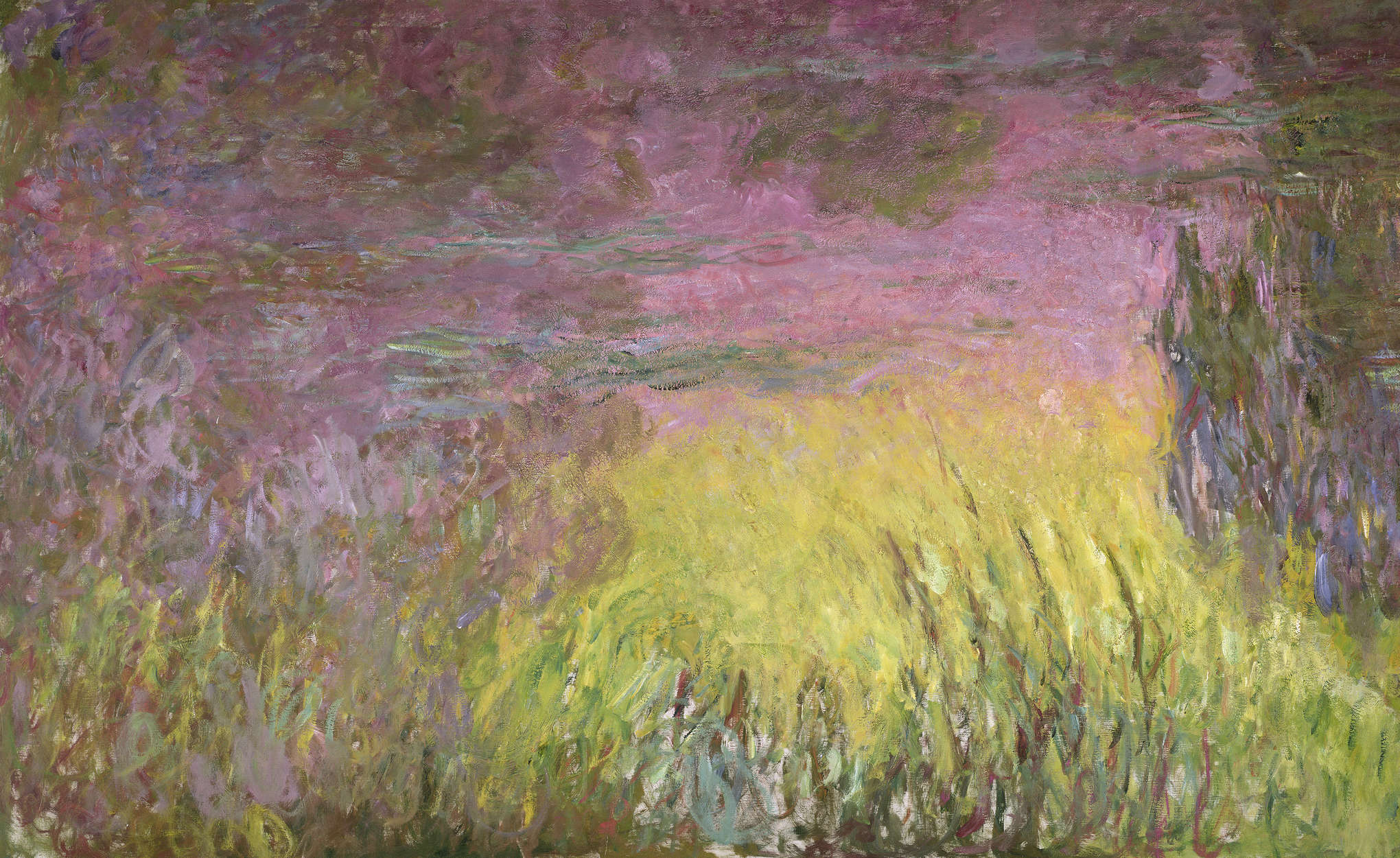             Fototapete "Seerosen bei Sonnenuntergang" von Claude Monet
        
