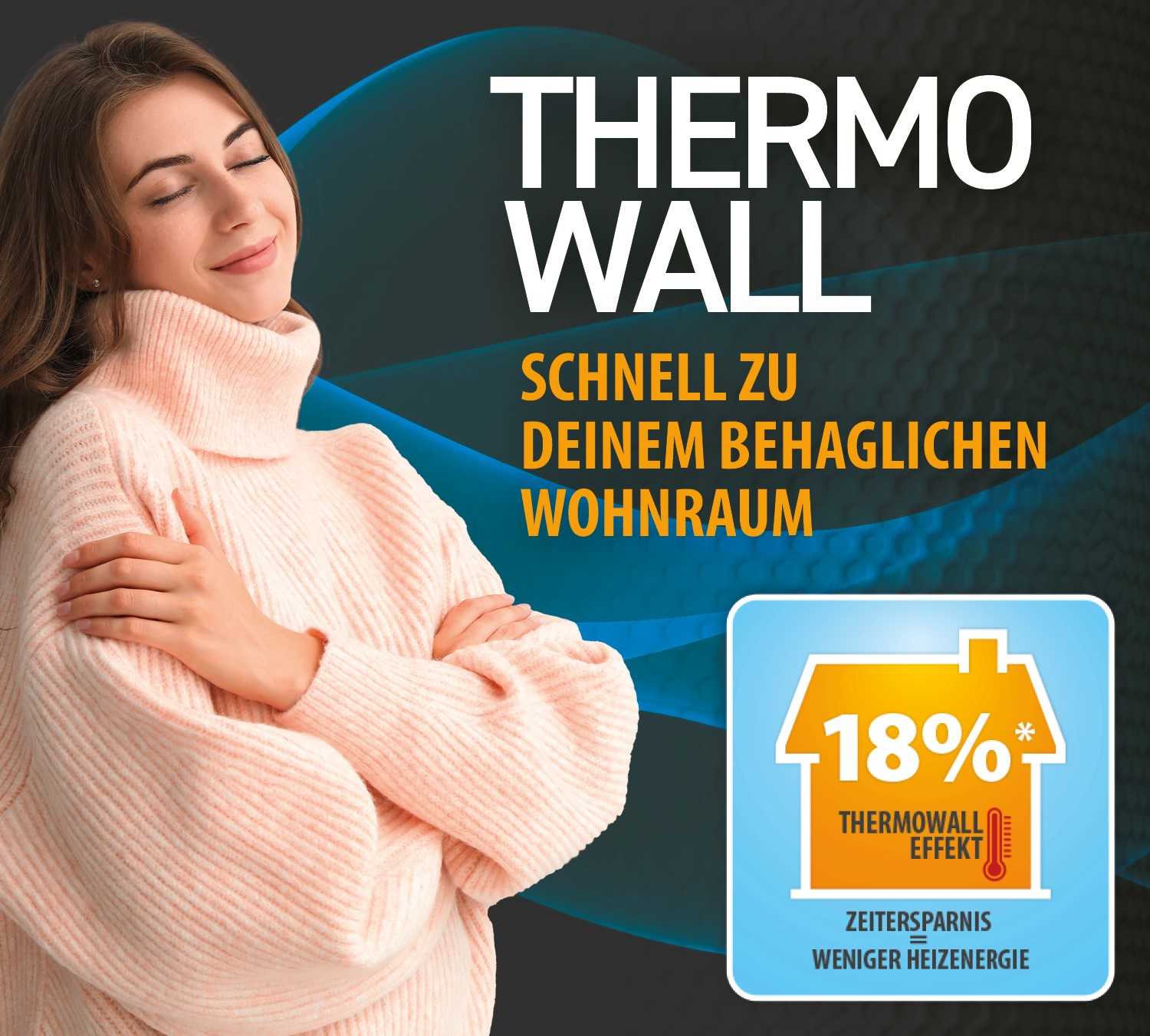            Thermowall energiesparende Tapete überstreichbar & übertapezierbar – 10,05 m x 0,53 m
        