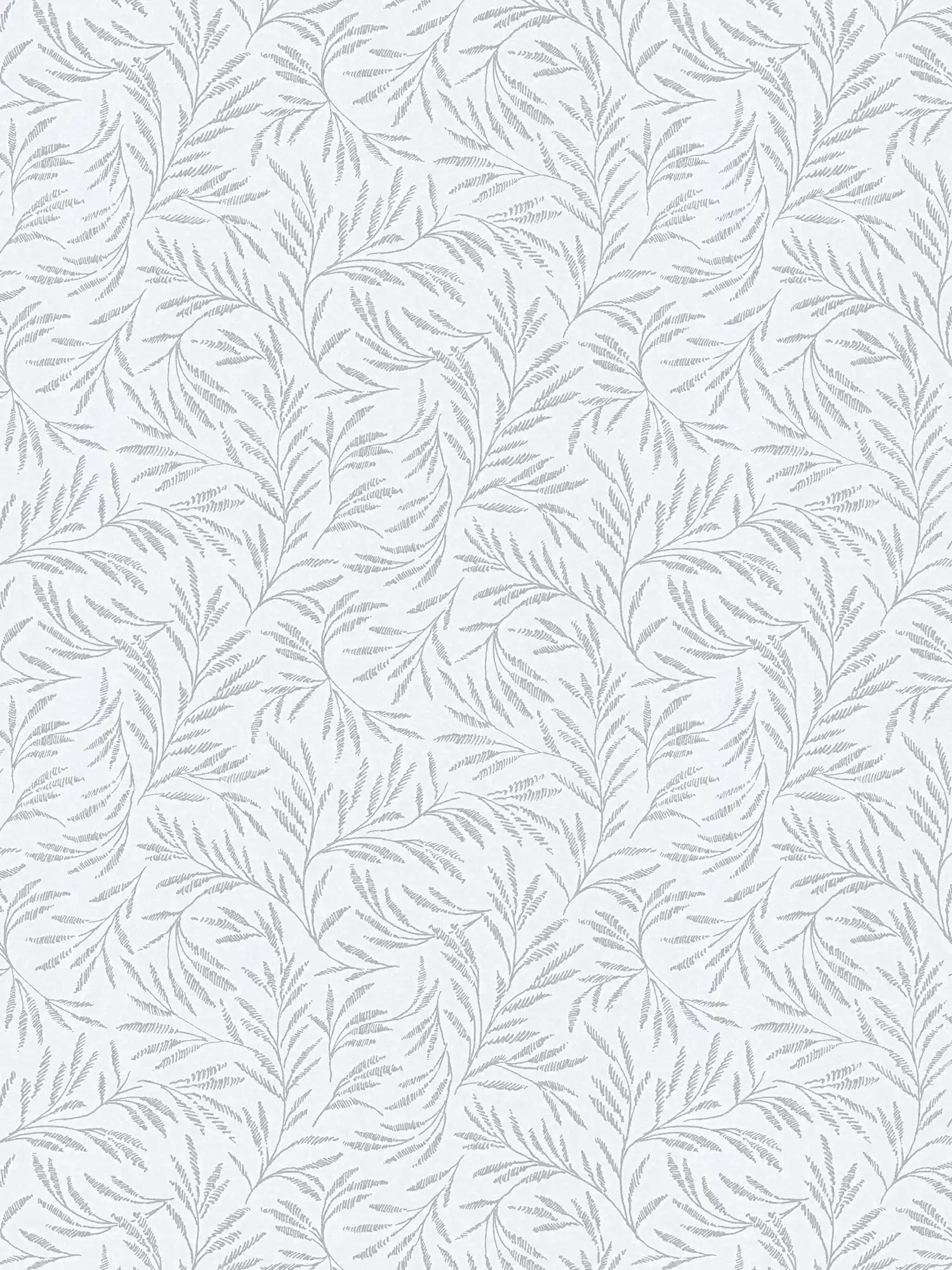         Vliestapete Metallic Muster mit Blätterranken – Grau, Silber
    