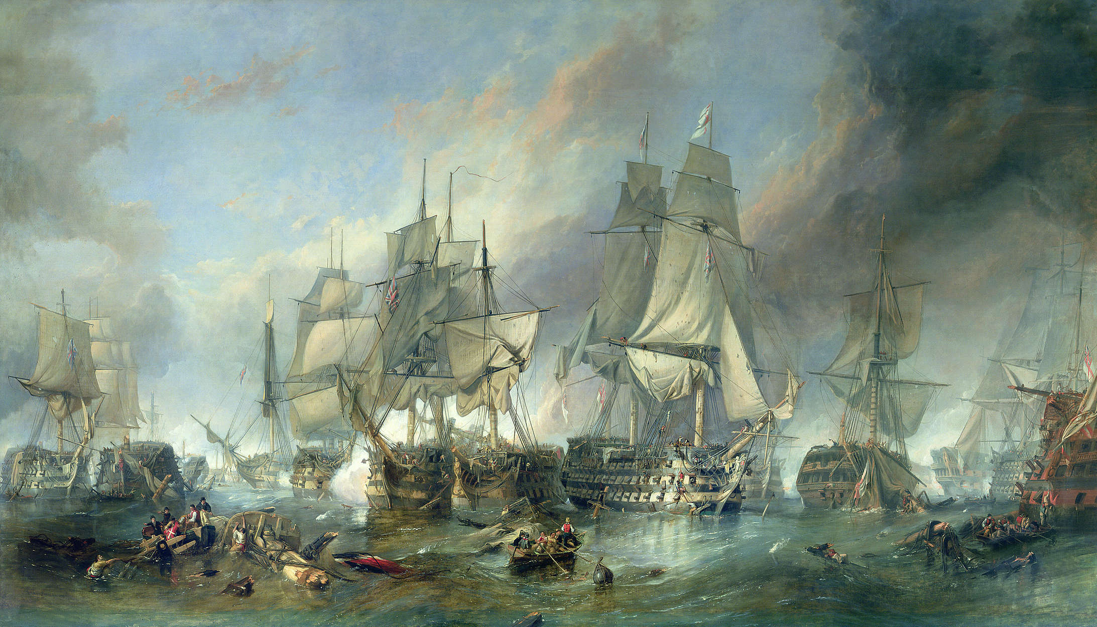             Fototapete "Die Schlacht Trafalgar" von Clarkson Stanfield
        