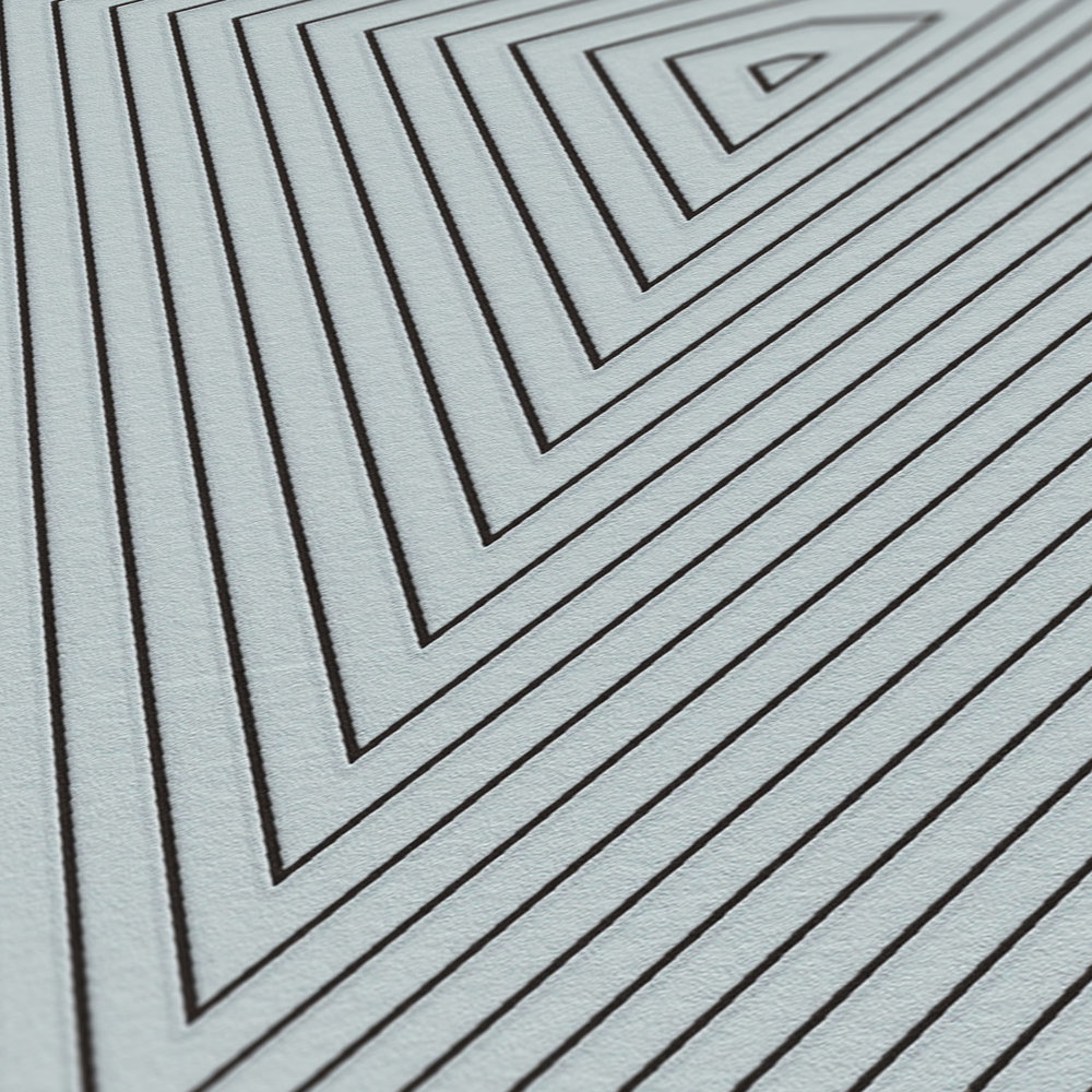             Vliestapete mit Linien Muster & Metallic-Effekt – Blau, Grau
        