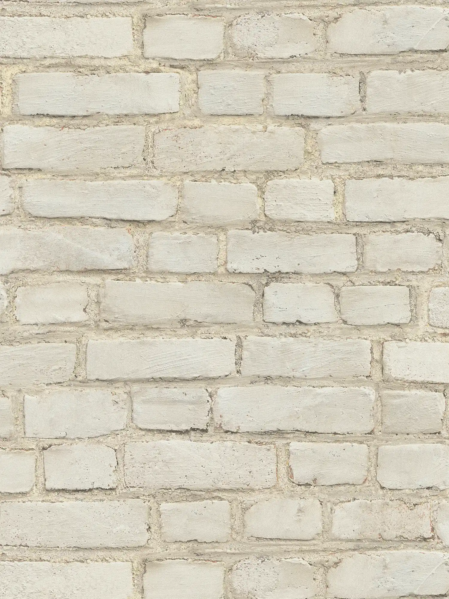         Maueroptik-Tapete Backsteinwand gestrichen & rustikal – Grau, Weiß
    
