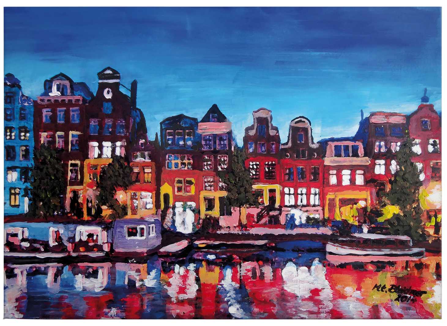             Leinwandbild Gemälde "Amsterdam" von Bleichner – 0,70 m x 0,50 m
        