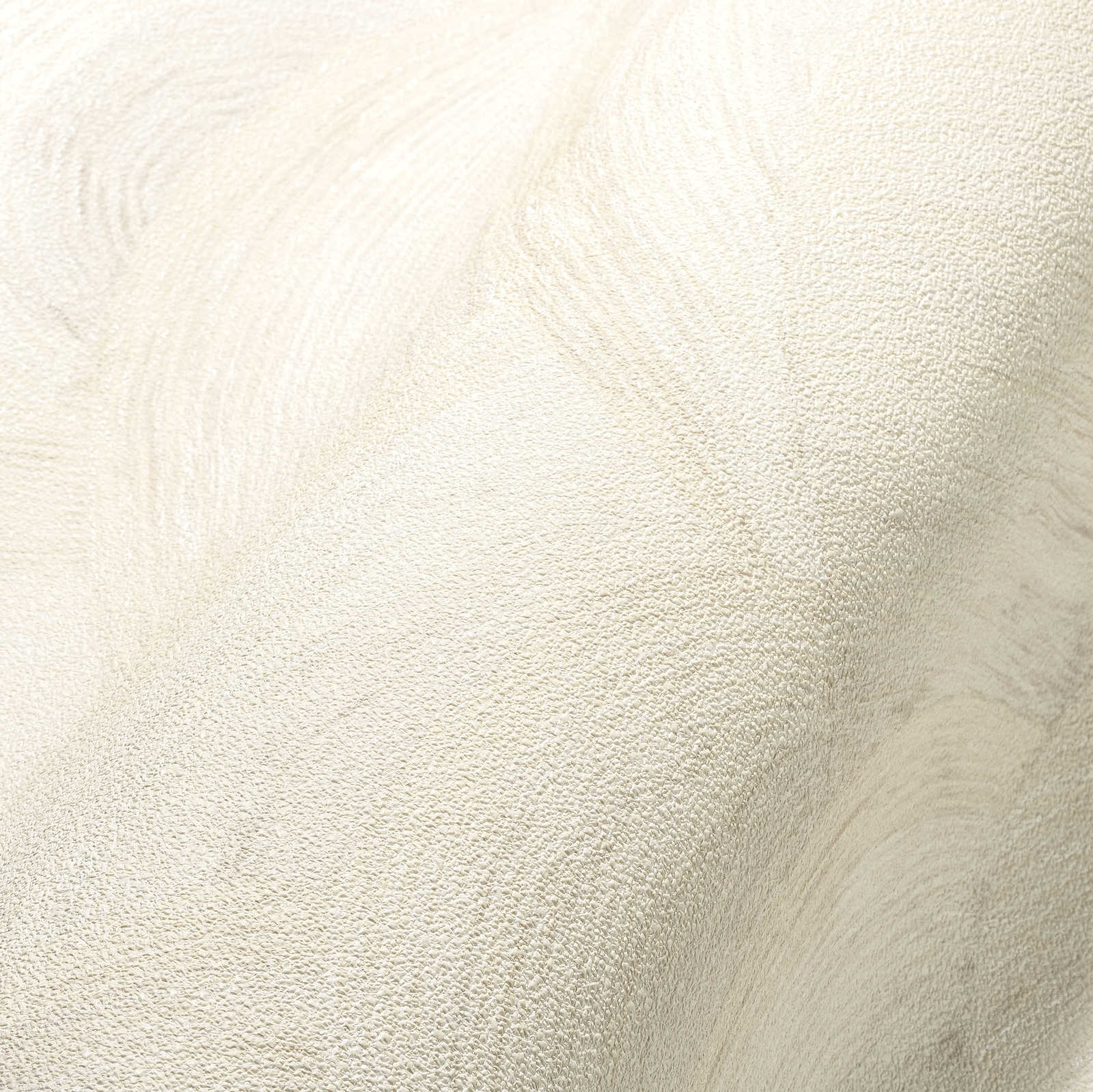             Vliestapete mit dezenten Wellenmuster – Weiß, Creme, Grau
        