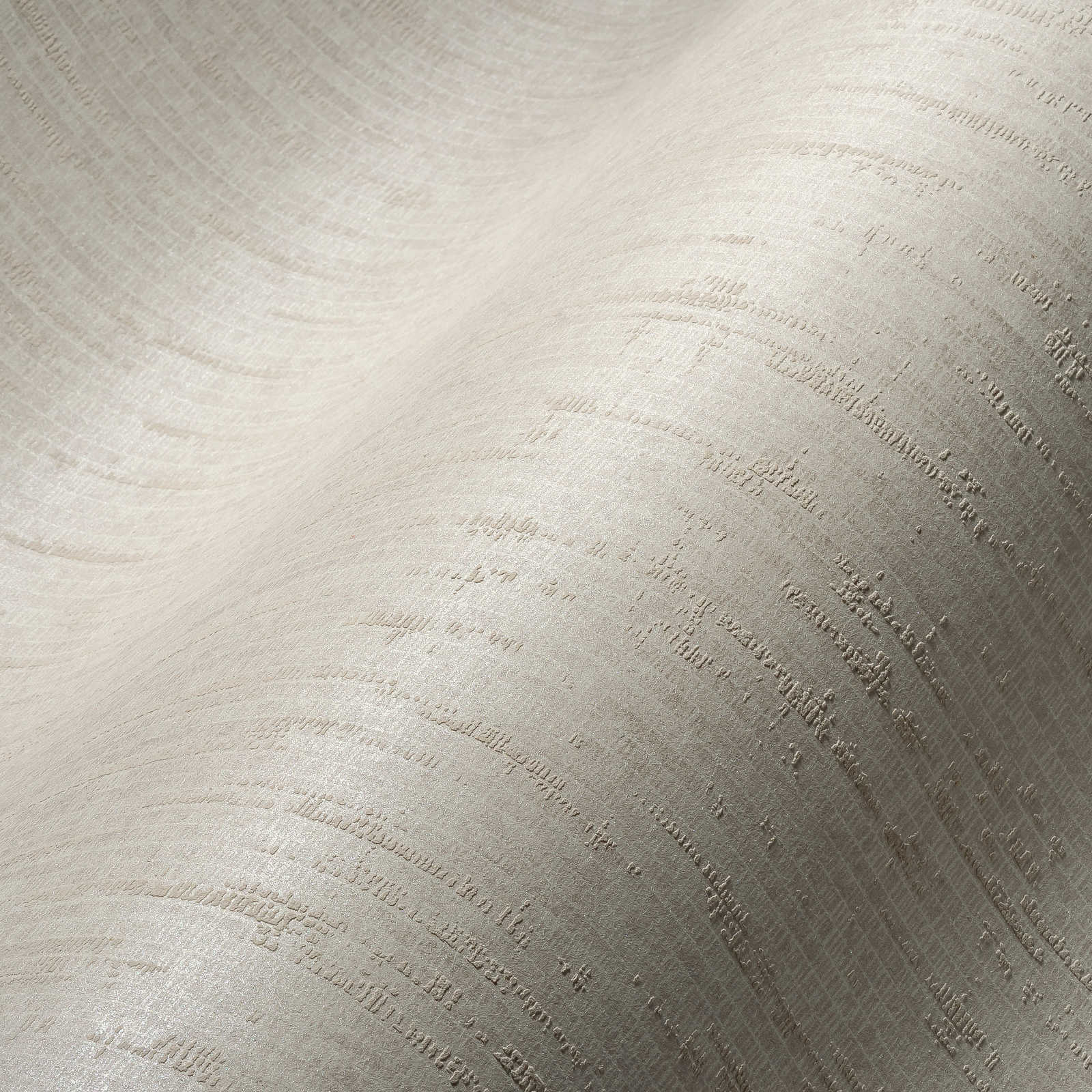             Cremeweiße Tapete mit Schimmer-Effekt und Textiloptik – Weiß
        
