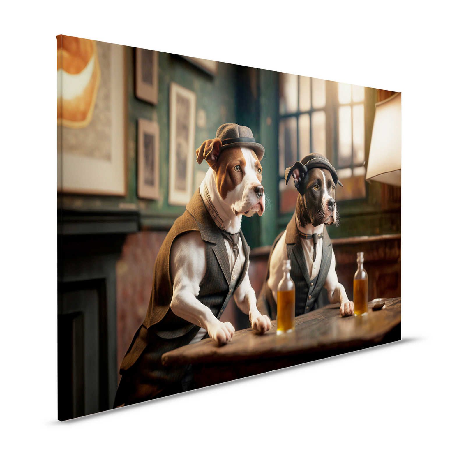 KI-Leinwandbild »Doggy Bar 2« – 120 cm x 80 cm

