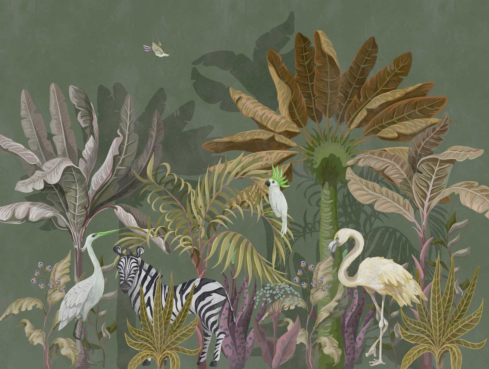             Tapeten-Neuheit | Dschungel Motivtapete Bildmotiv Tiere & Pflanzen
        