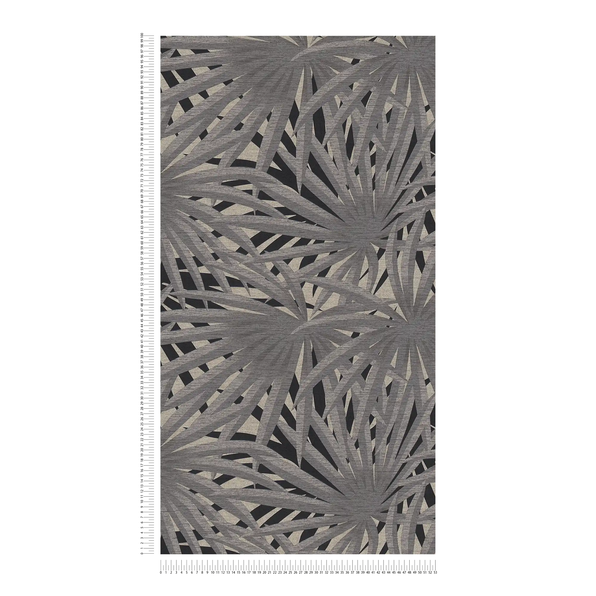             Vliestapete Dschungel Design mit Metallic-Effekt – Grau, Metallic, Schwarz
        