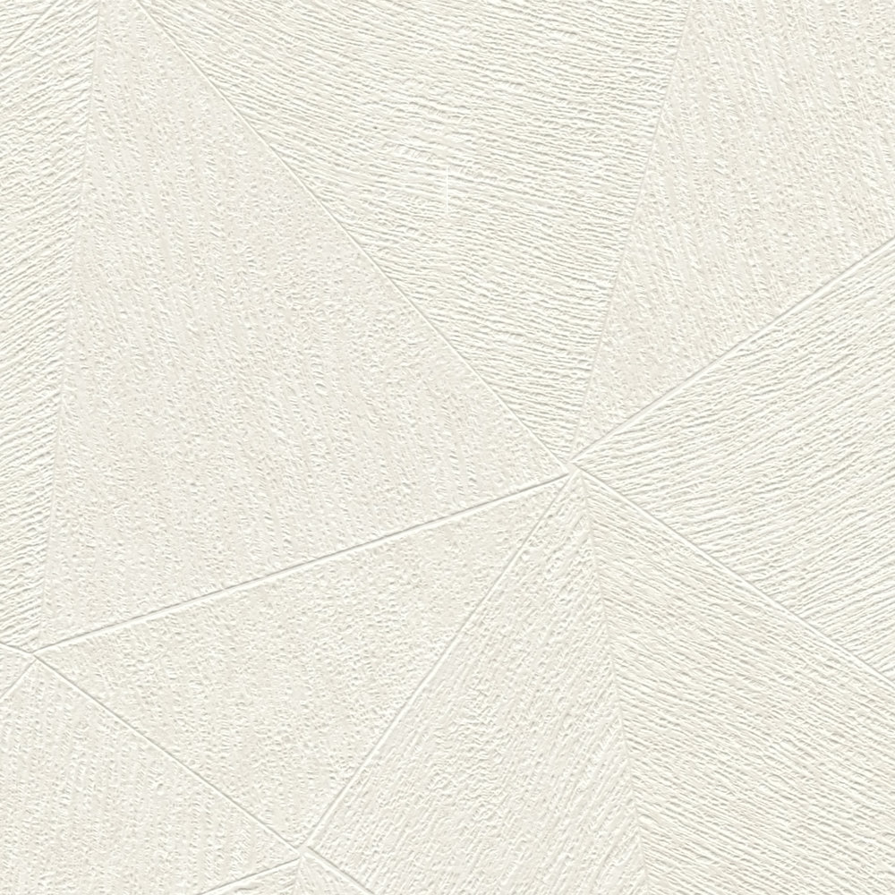             Grafische Vliestapete mit leichtem Muster – Weiß
        