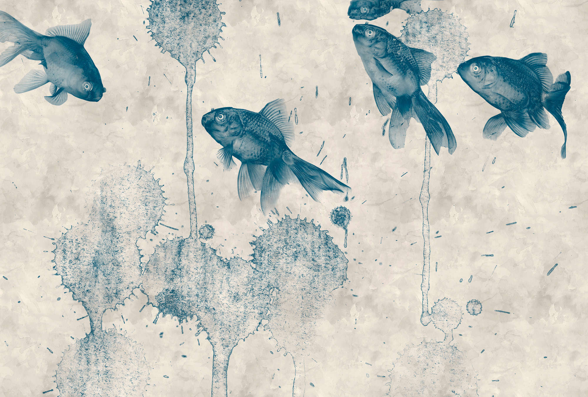             Moderne Fototapete Goldfisch Teich – Walls by Patel
        