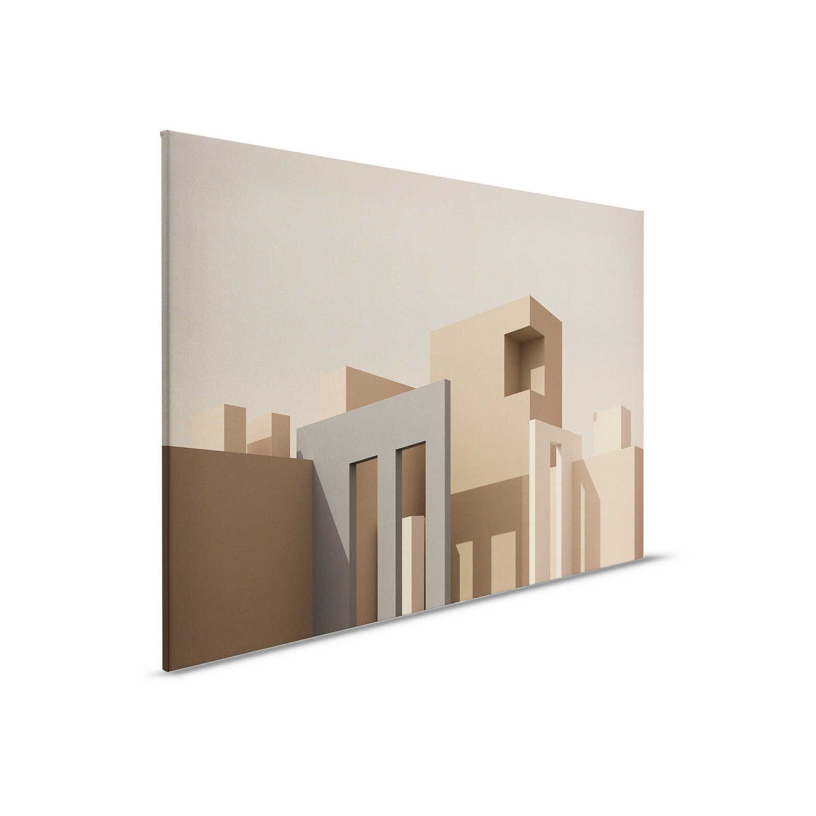         Tanger 1 - Leinwandbild Architektur Cube Design in Beige & Grau – 0,90 m x 0,60 m
    