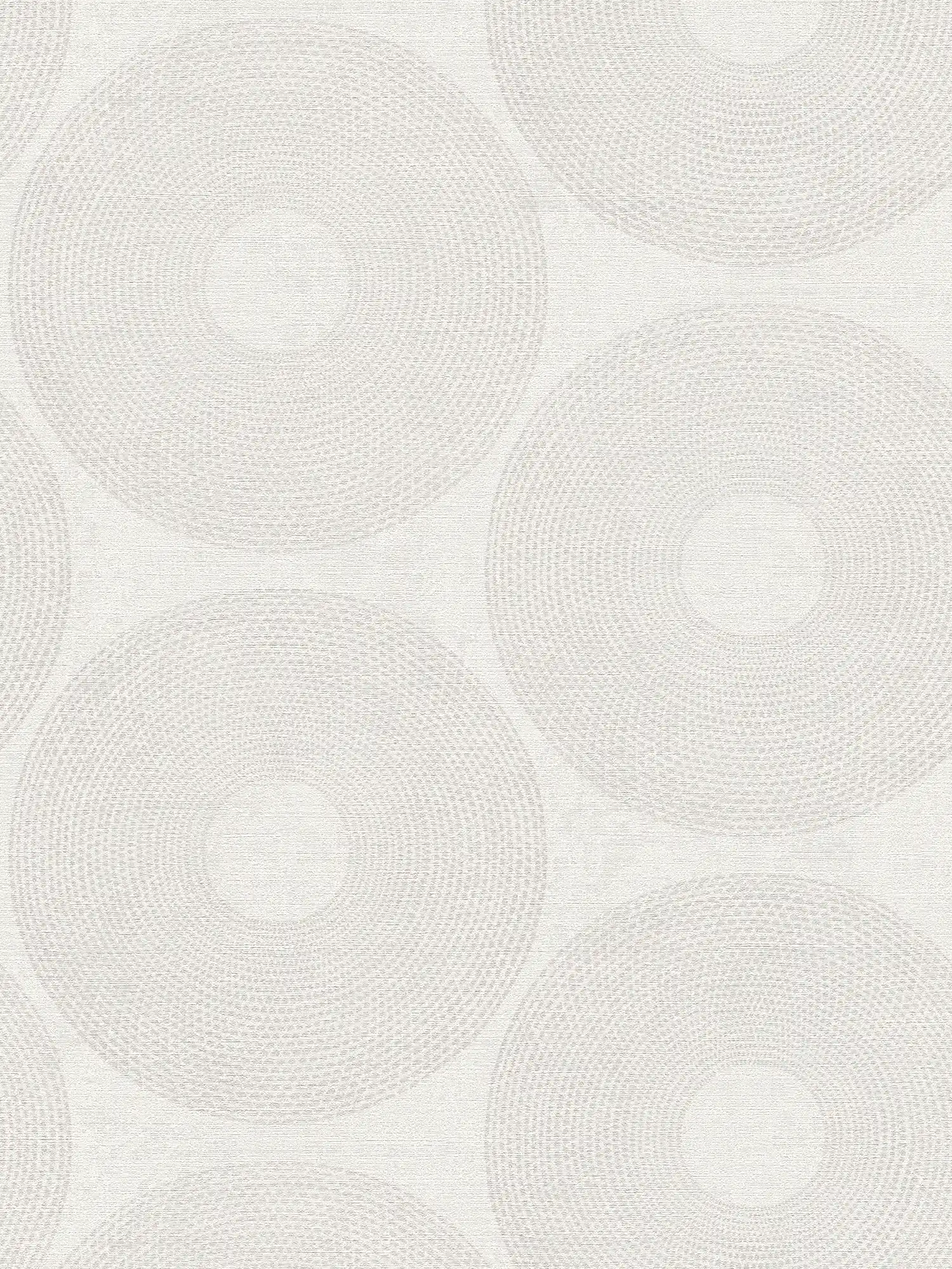         Ethno Tapete Kreise mit Strukturdesign – Grau
    