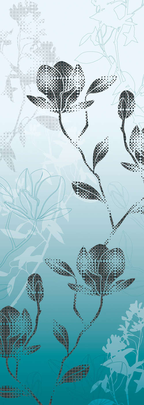             Grafik Fototapete modernes Blumendesign auf Premium Glattvlies
        