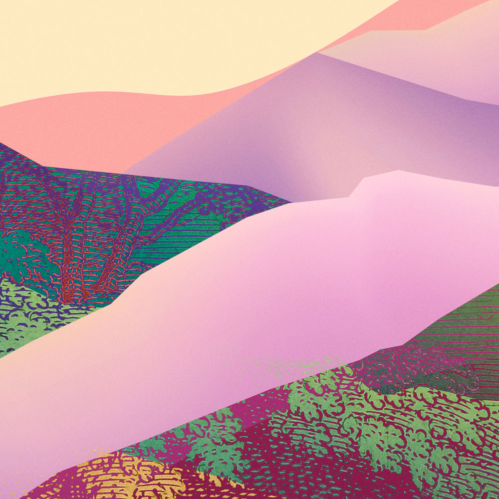             Magic Mountain 2 – Fototapete Berglandschaft abstrakt
        