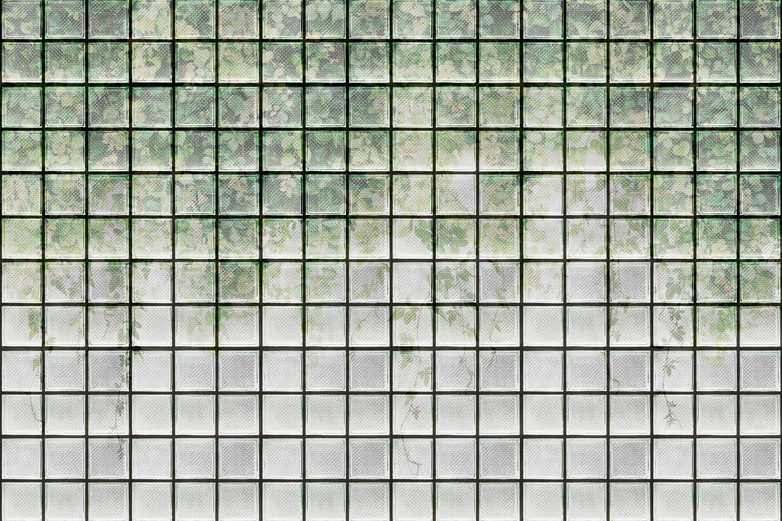             Green House 2 - Gewächshaus Leinwandbild Blätter & Glasbausteine – 1,20 m x 0,80 m
        
