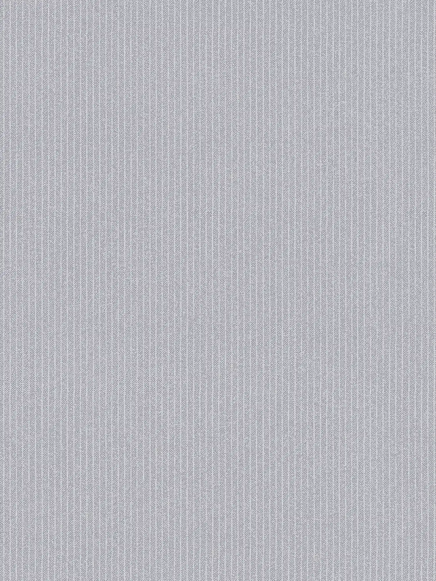 Linierte Tapete schmalen Streifen im Textil-Look – Grau
