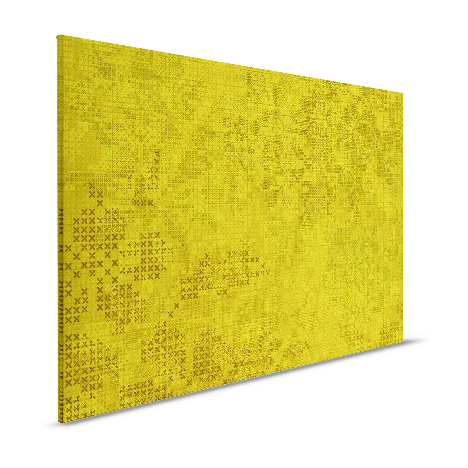 Pixel Leinwandbild Kreuzstich Muster – 1,20 m x 0,80 m
