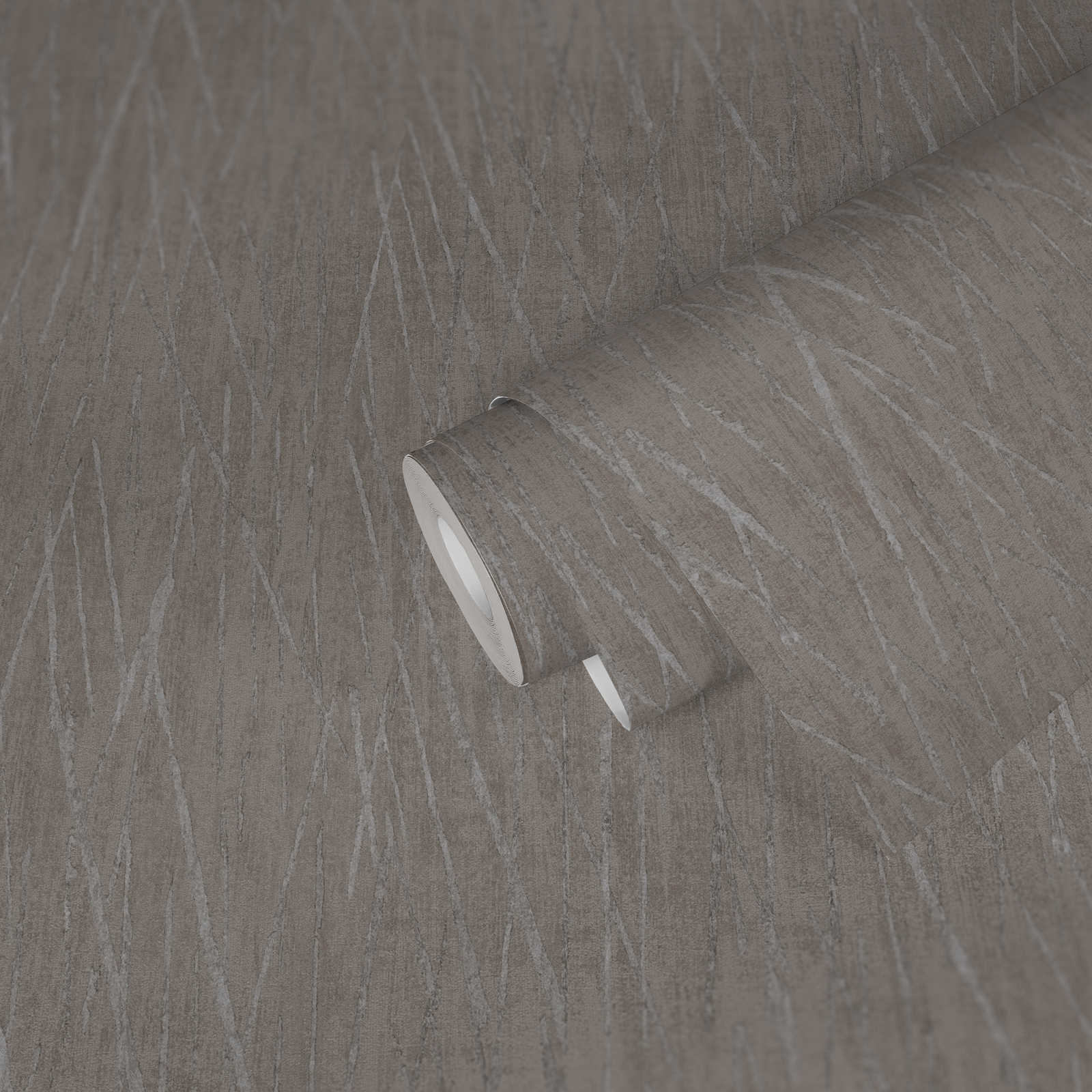             Skandinavische Tapete mit Metallic Design – Beige, Grau
        
