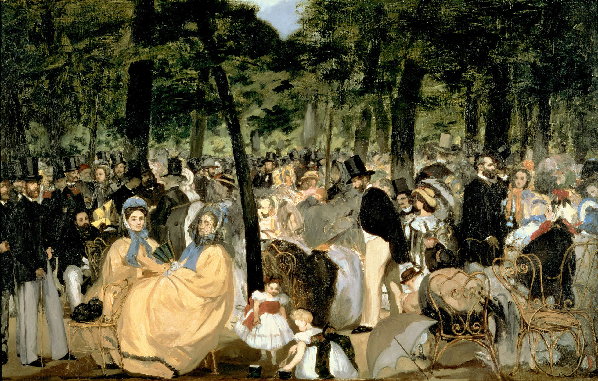             Fototapete "Musik in den Gärten der Tuilerien" von Edouard Manet
        