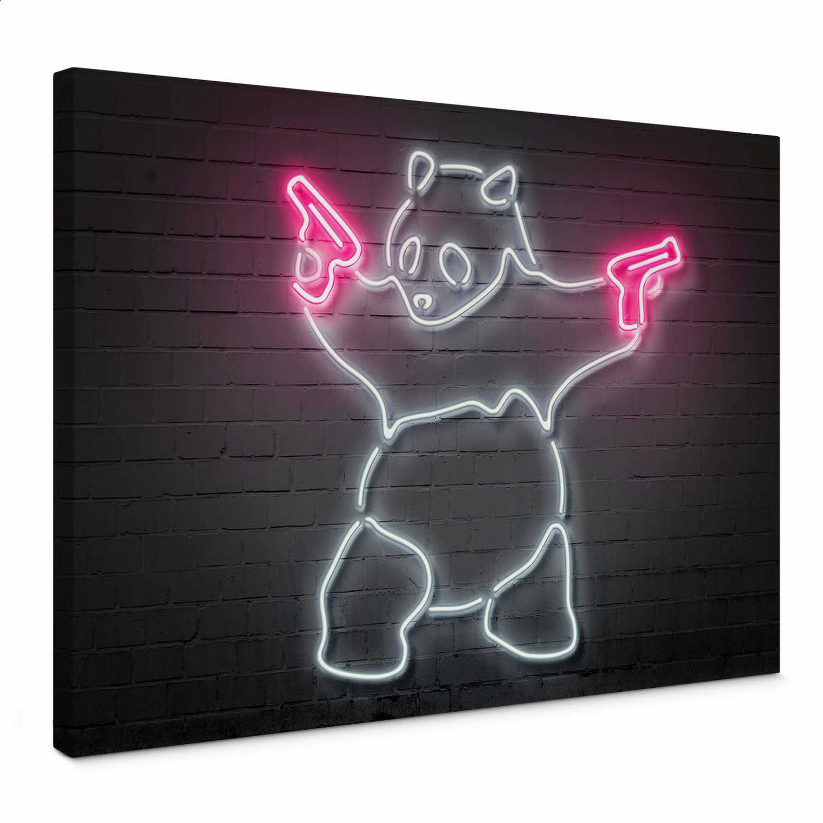         Leinwandbild Neonschild "Panda" von Mielu – 0,70 m x 0,50 m
    