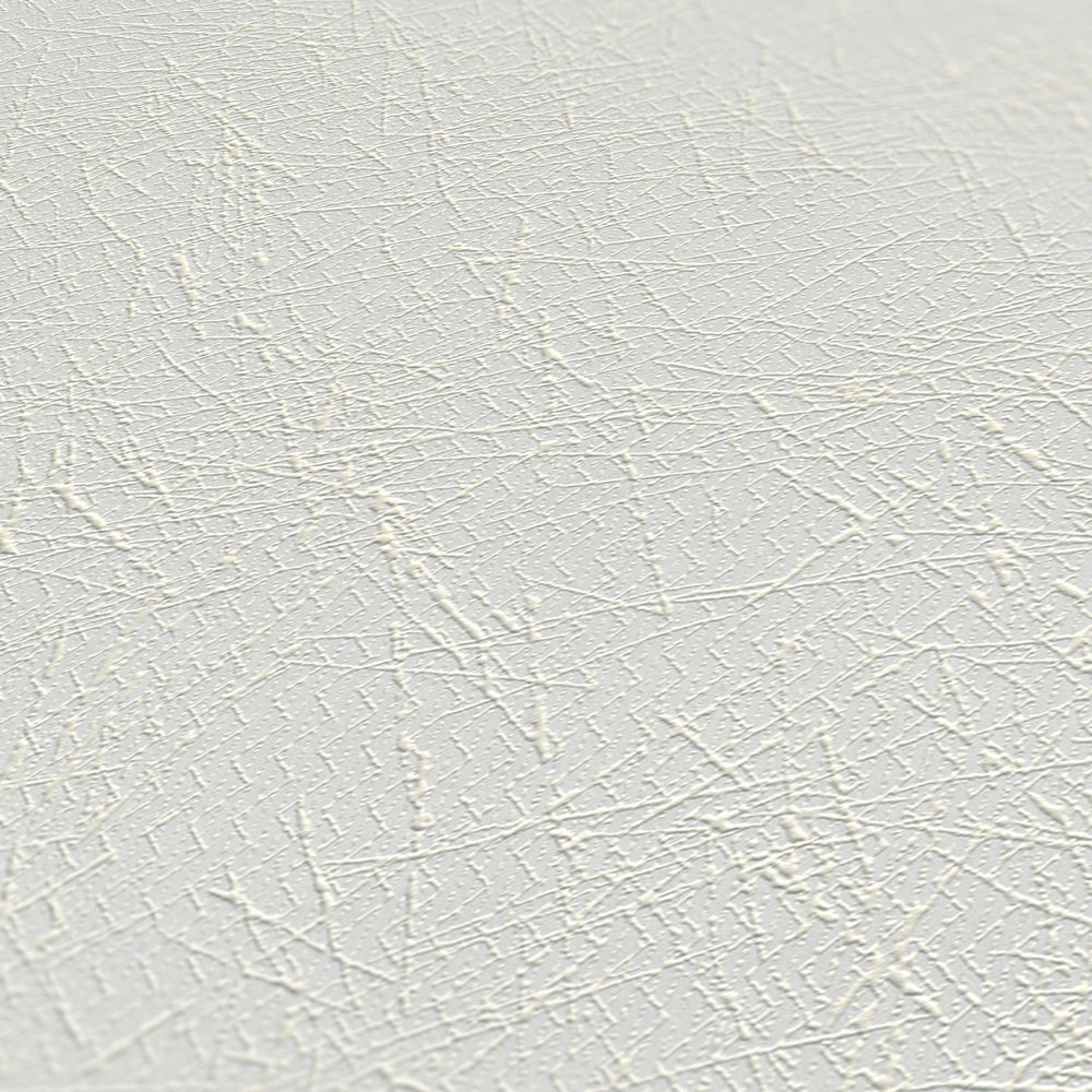             Strukturtapete einfarbig mit Prägemuster – Weiß
        