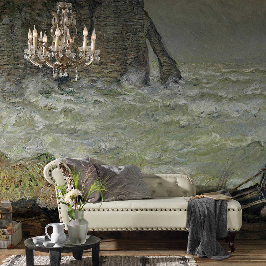 Fototapete "Raue See bei Etretat" von Claude Monet
