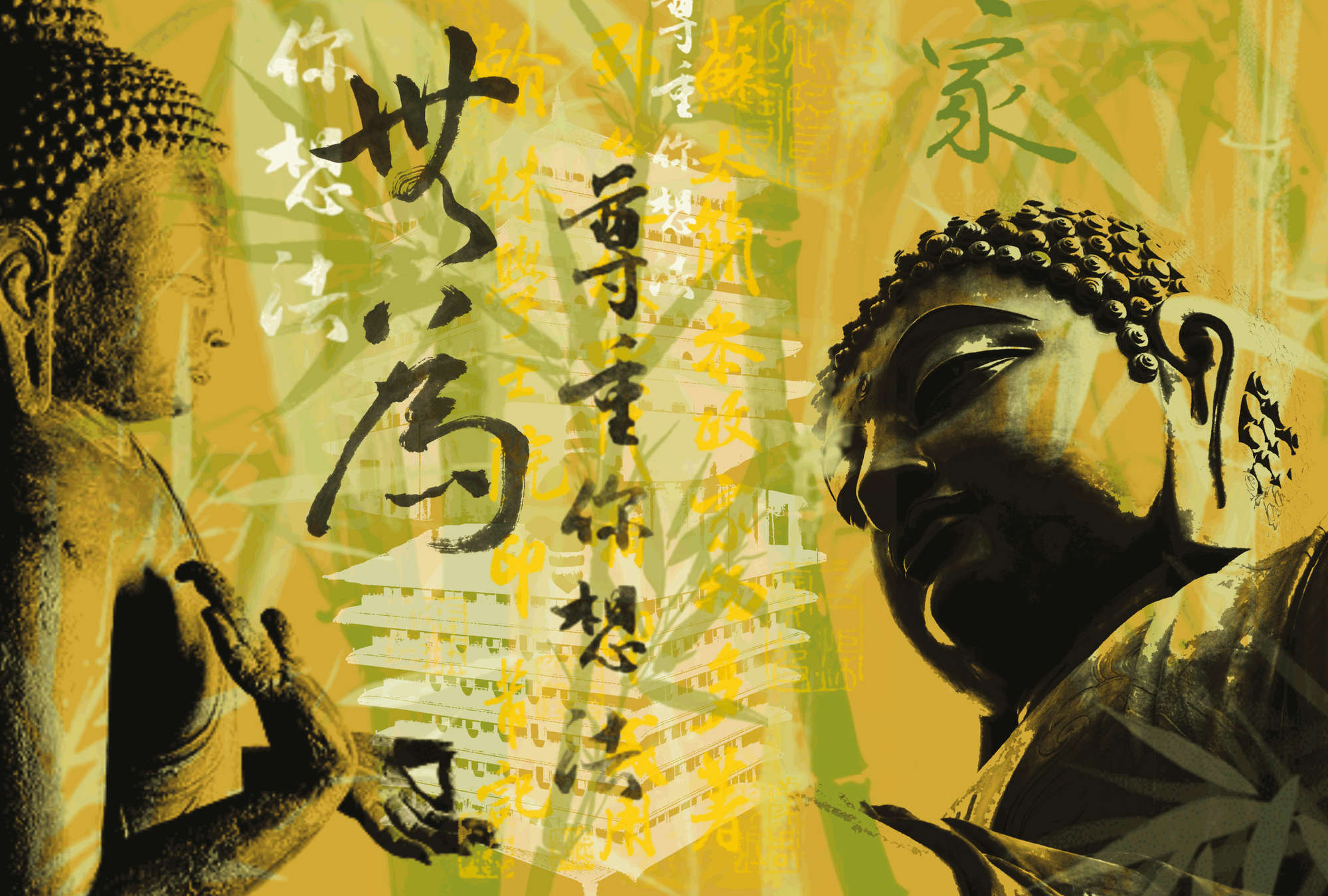             Buddha Fototapete Asian Fusion Style
        