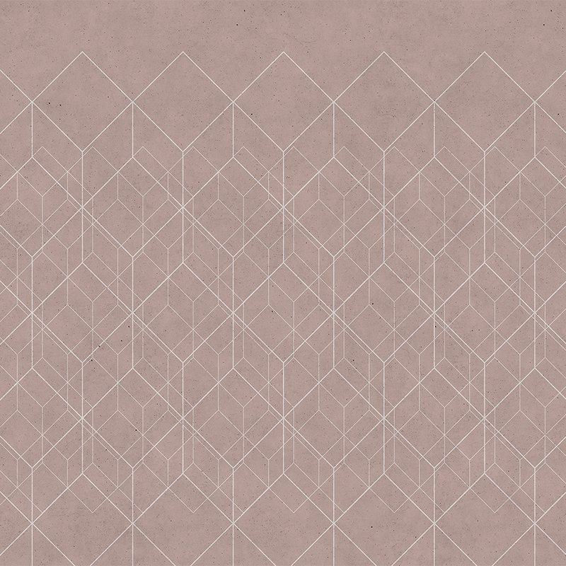 Fototapete geometrisches Muster – Beige, Weiß
