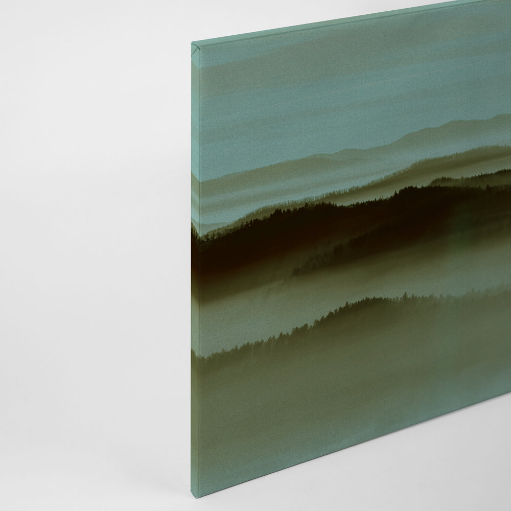             Horizon 2 - Leinwandbild in Pappe Struktur mit Nebel-Landschaft, Natur Sky Line – 0,90 m x 0,60 m
        