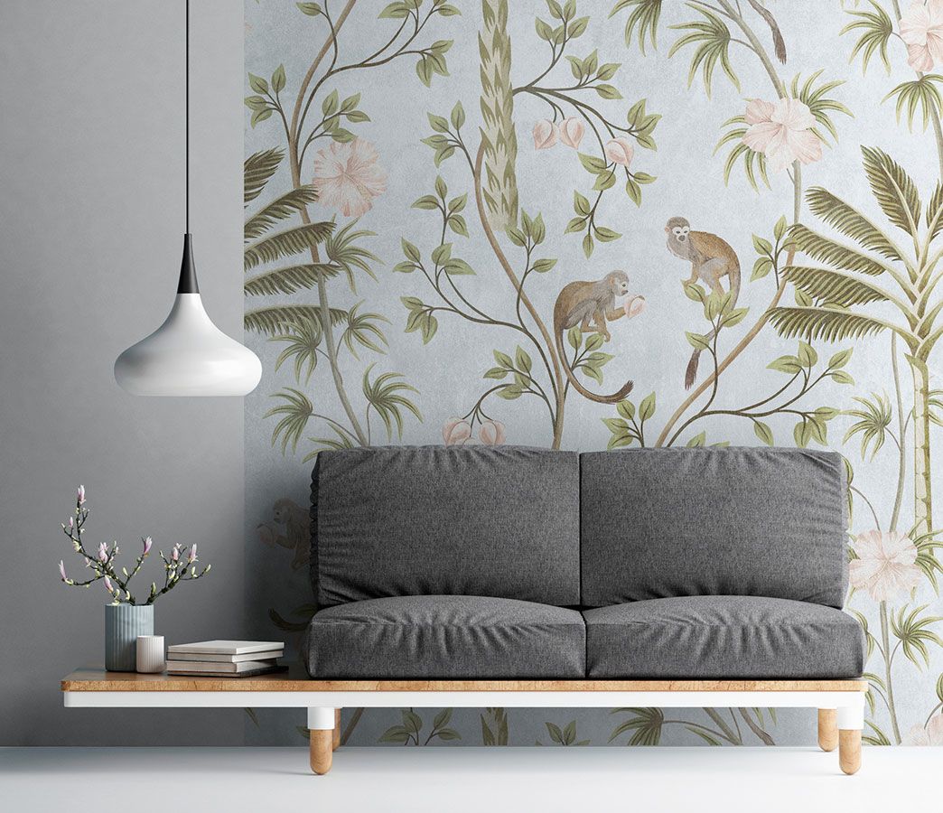 Natur Tapete im modernen Stil mit Blättermuster AS382311