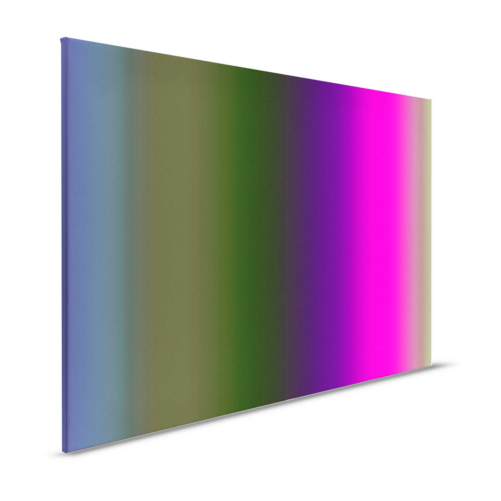 Over the Rainbow 3 - Leinwandbild buntes Farbspektrum mit Neon-Pink – 1,20 m x 0,80 m
