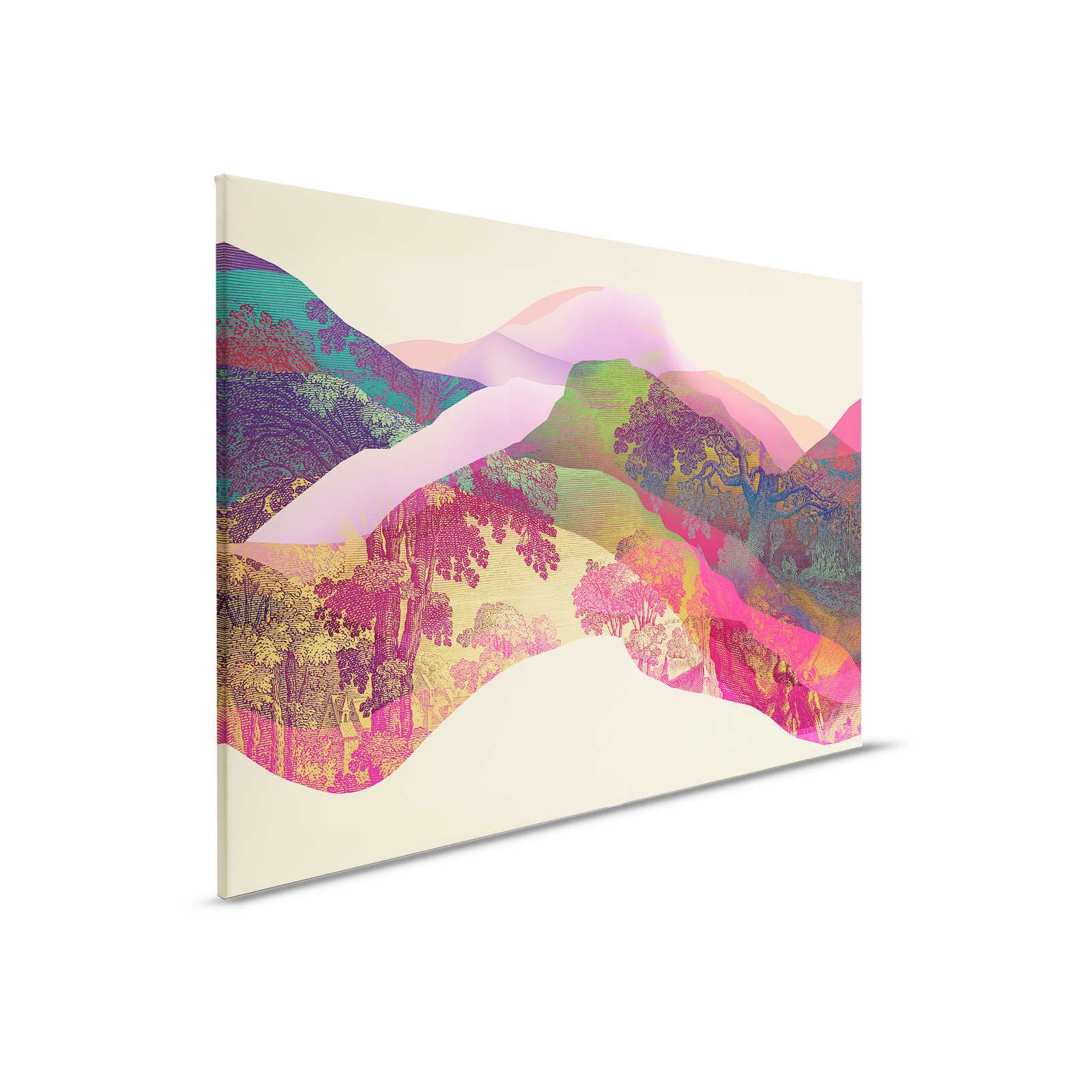 Magic Mountain 2 - Leinwandbild Berglandschaft abstrakt – 0,90 m x 0,60 m
