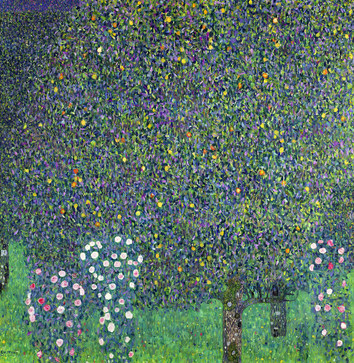             Fototapete "Rosen unter den Bäumen" von Gustav Klimt
        
