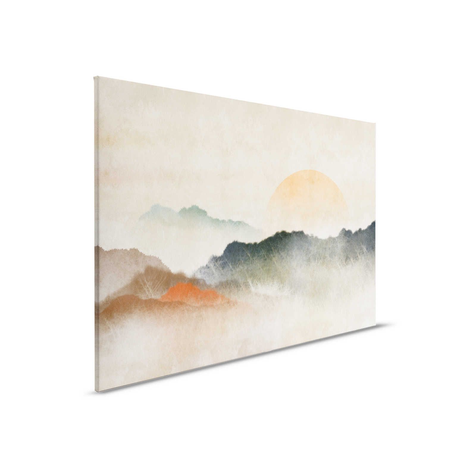         Akaishi 3 - Leinwandbild Sonnenaufgang, Kunstdruck im Asia Style – 0,90 m x 0,60 m
    