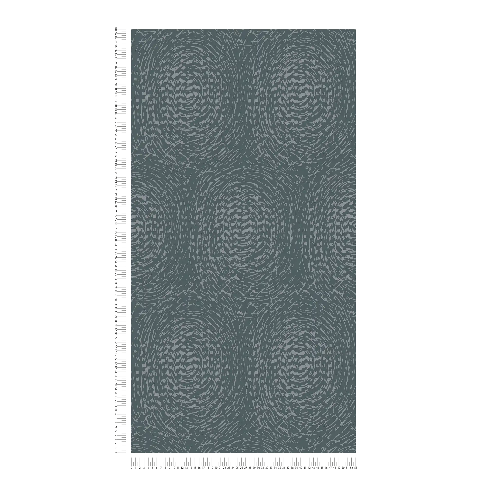             Tapete Ethno Design mit Metallic Farbe & Strukturdesign – Blau, Metallic
        