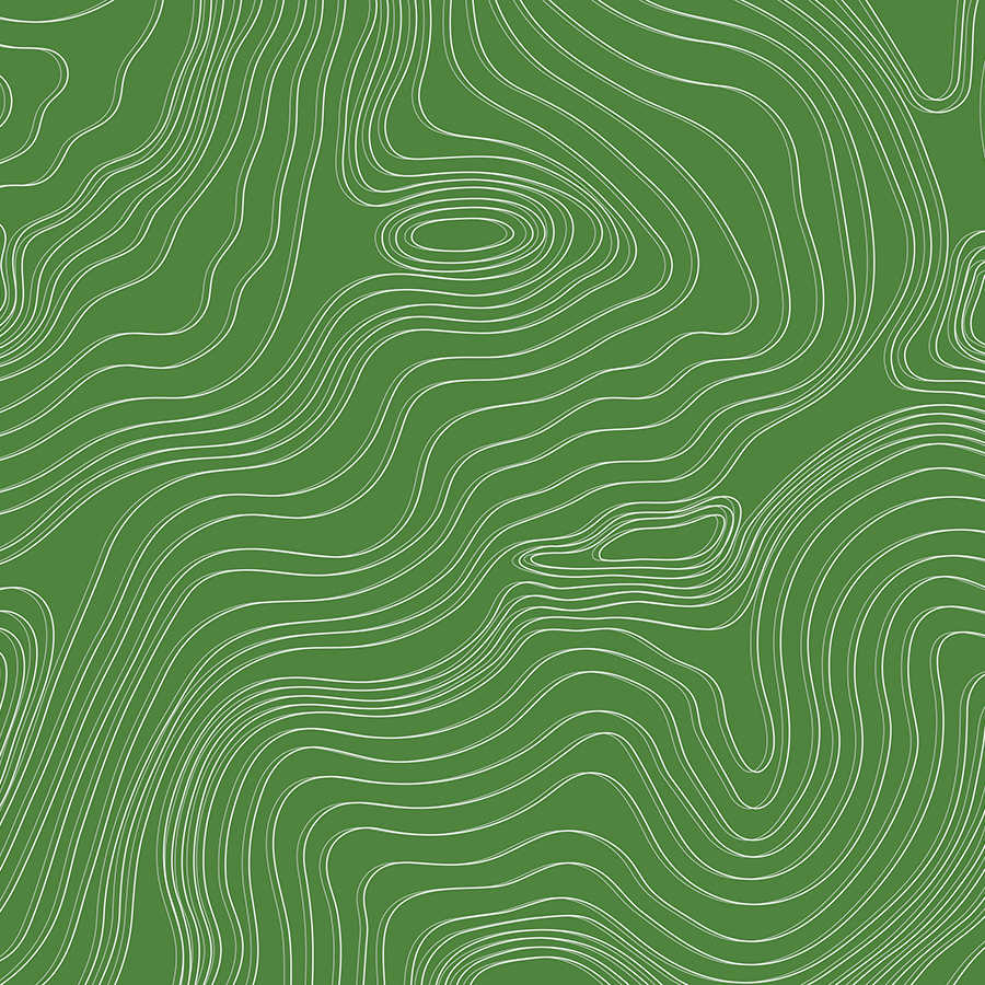 Design Fototapete Wellen und Kreise Muster grün auf Matt Glattvlies
