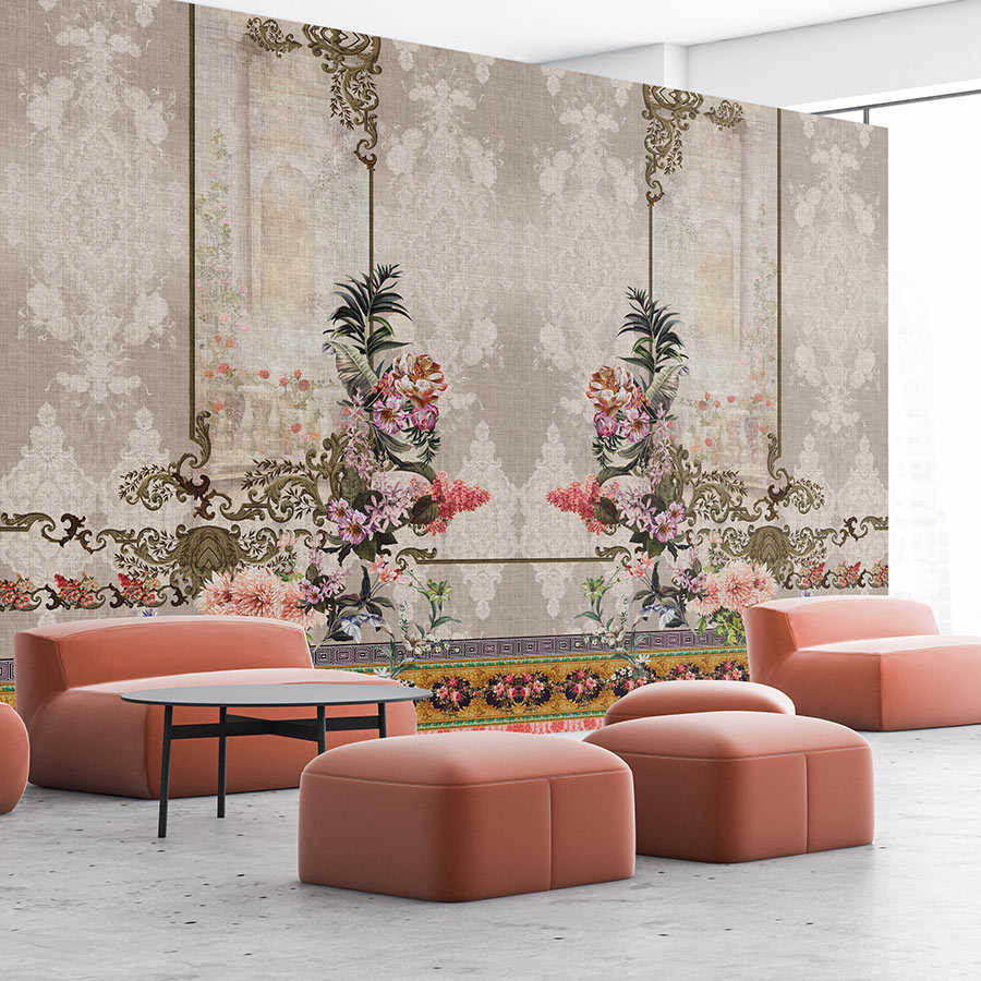 Oriental Garden 1 – Fototapete Wand Dekor Blumen & Borten
