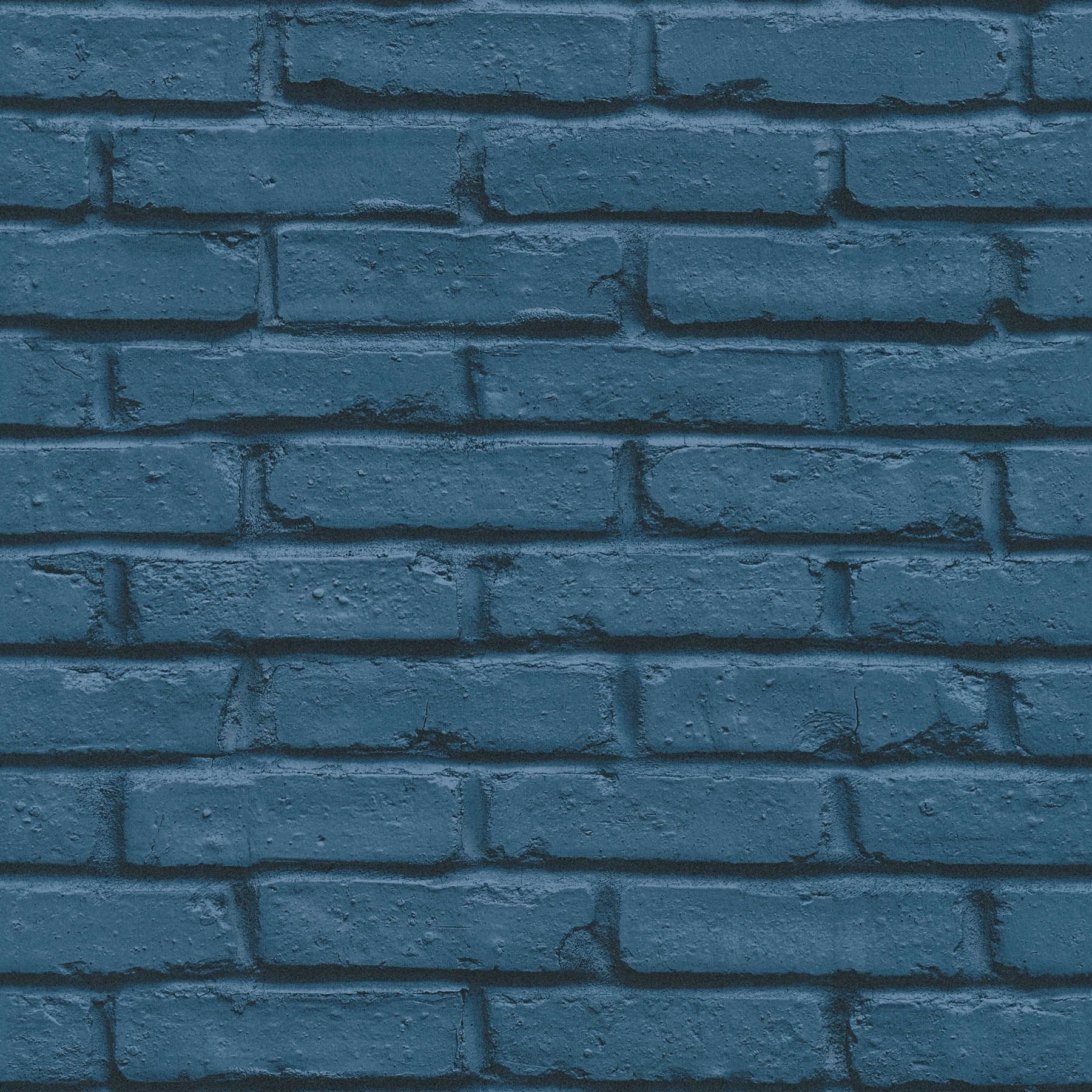         3D Tapete Steinoptik gefärbte Backsteinmauer – Blau
    