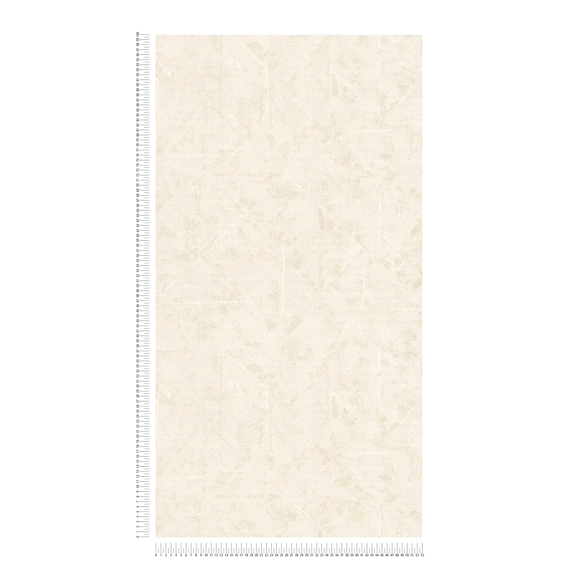             Tapete asymmetrisch gemustert, Used Look – Creme, Weiß, Gold
        