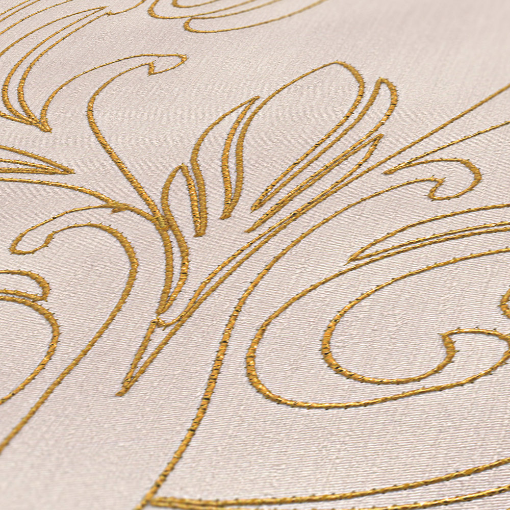             Premium-Panel mit Barock Ornamenten – Lila, Gold
        