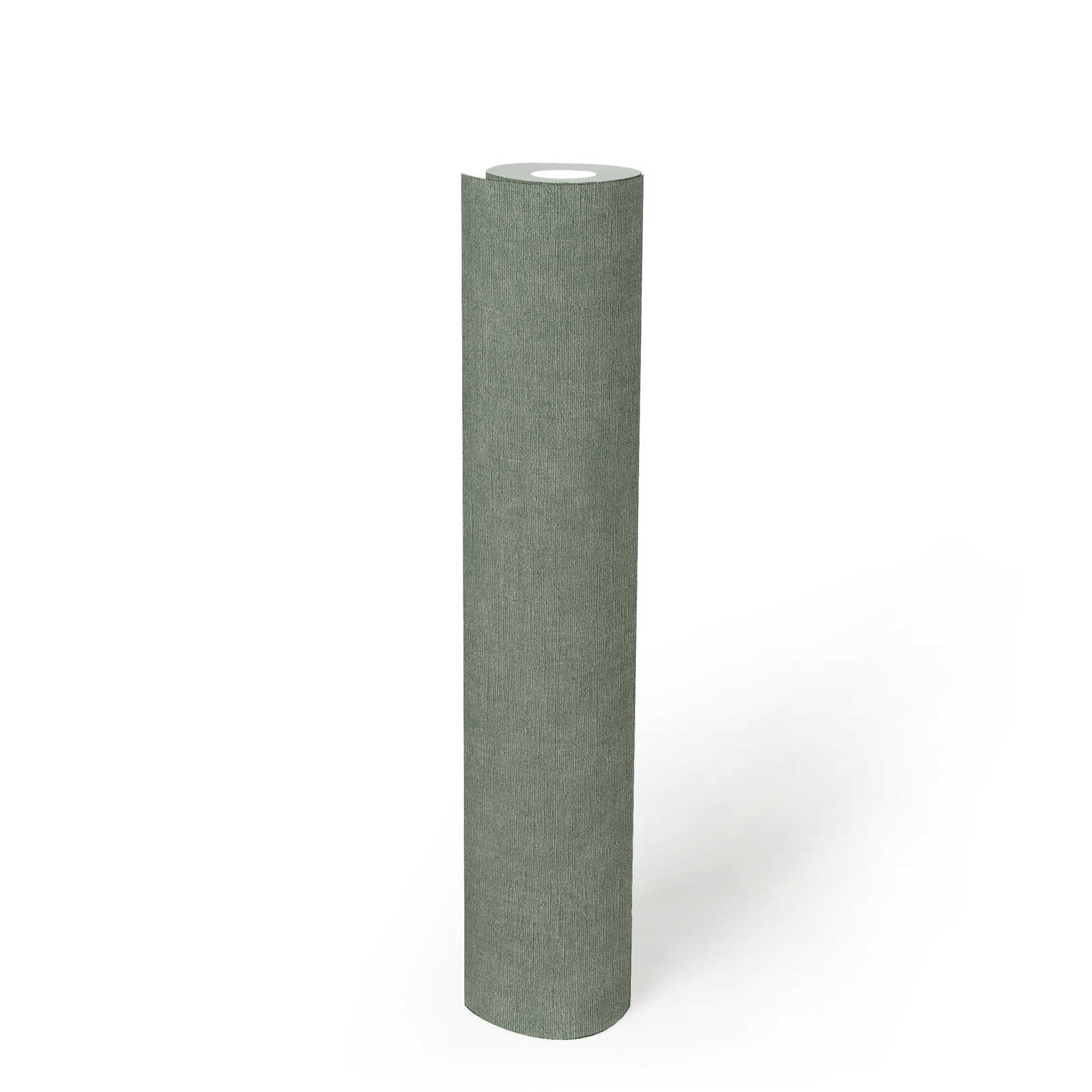             Unitapete leicht strukturiert in Textiloptik – Grün, Grau
        