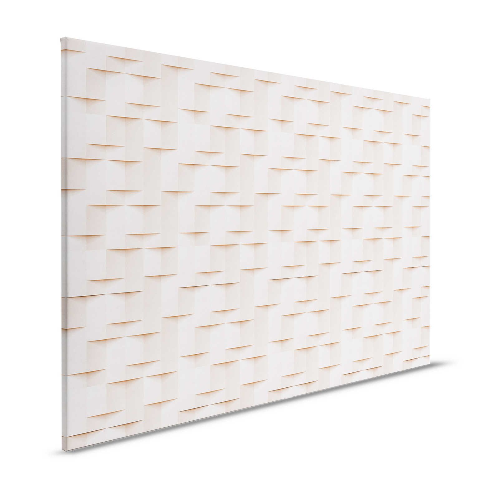 Paper House 1 - Leinwandbild 3D Struktur Papier Origami Falten – 1,20 m x 0,80 m

