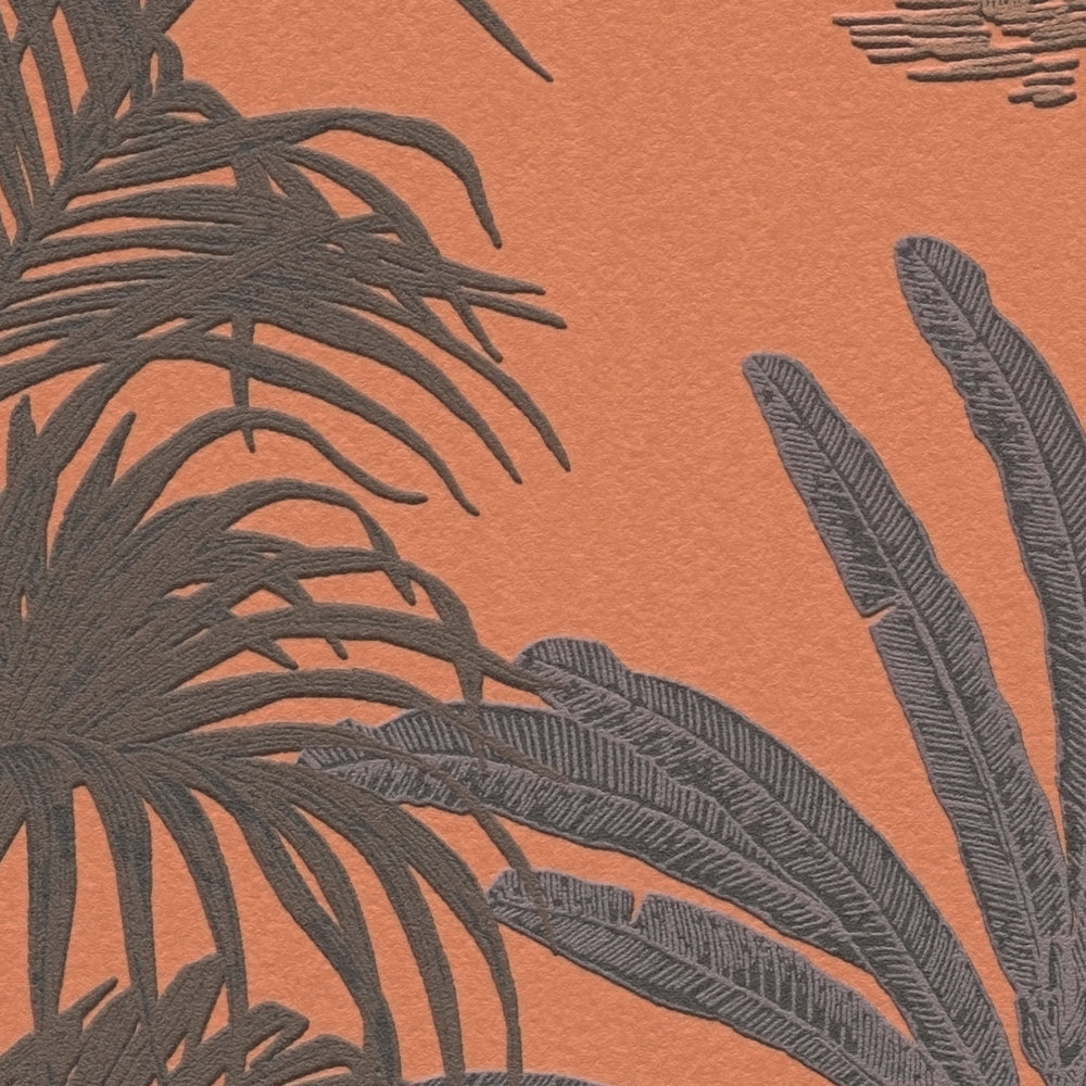             MICHALSKY Vliestapete Palmen Muster Kolonial Stil – Orange, Braun
        