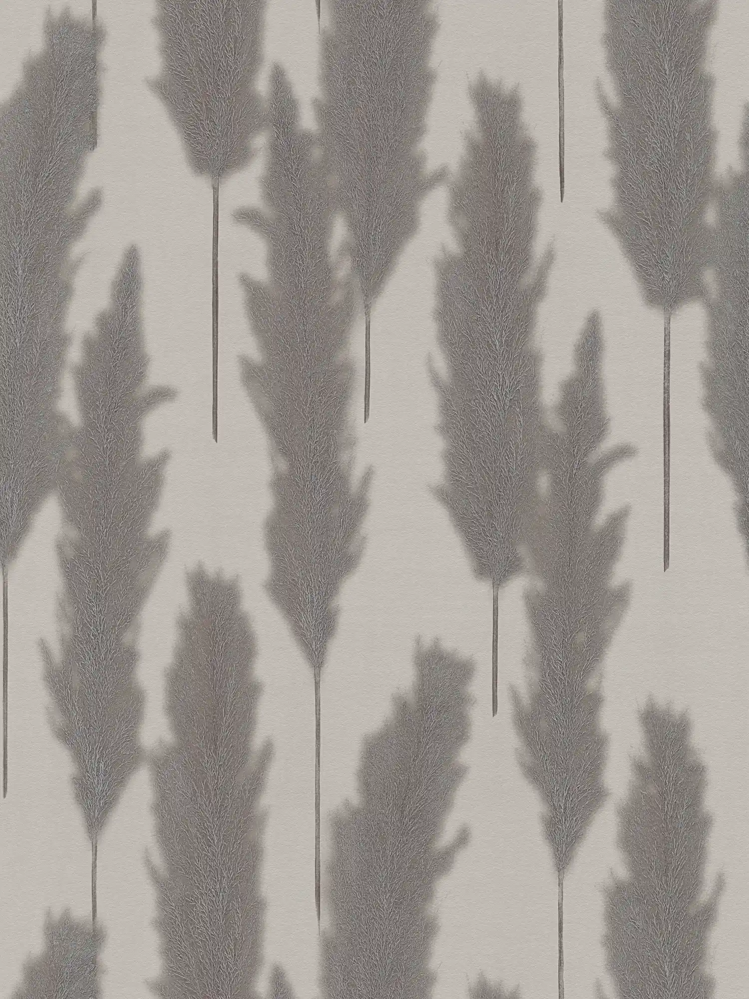             Naturdesign Tapete Pampasgras Muster – Grau, Weiß
        